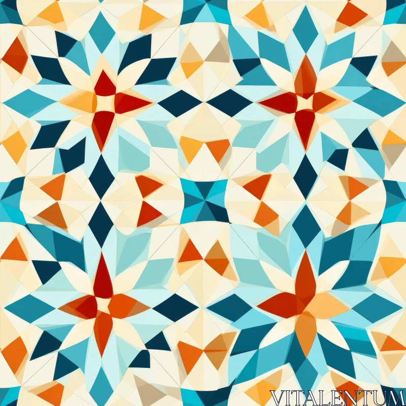 AI ART Moroccan Tile Pattern - Traditional Design