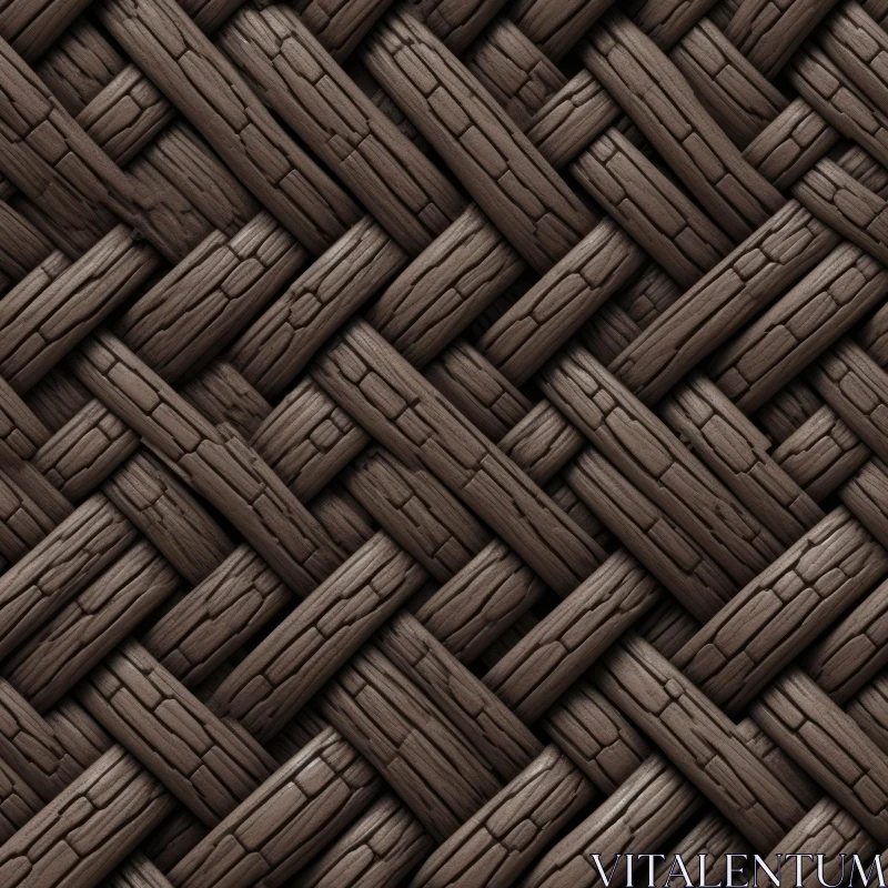 Brown Wicker Basket Texture - Seamless and Glossy AI Image
