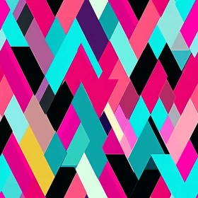 Colorful Abstract Triangle Pattern in Blue, Pink, Purple, Yellow