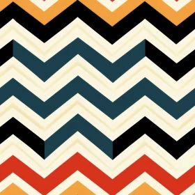 Retro Geometric Chevrons Seamless Pattern