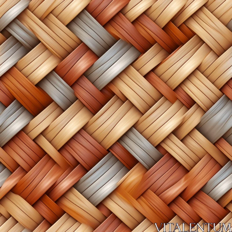 AI ART Woven Basket Texture - Natural Materials | Herringbone Pattern