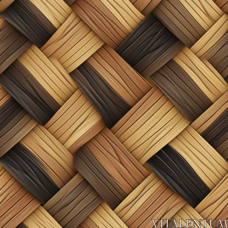 AI ART Realistic Wicker Basket Texture for 3D Modeling and Games