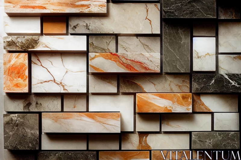 Captivating Marble Wall Tiles Design | Multilayered Abstraction AI Image