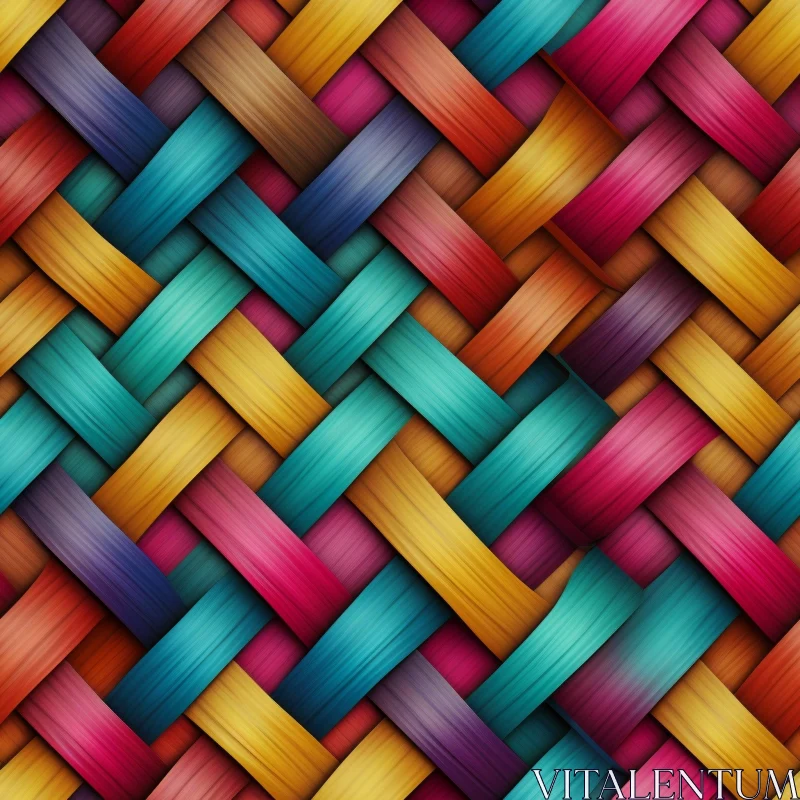 Colorful Basket Weave Pattern for Design Projects AI Image
