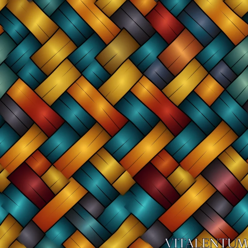 AI ART Diagonal Basket Weave Gradient Pattern