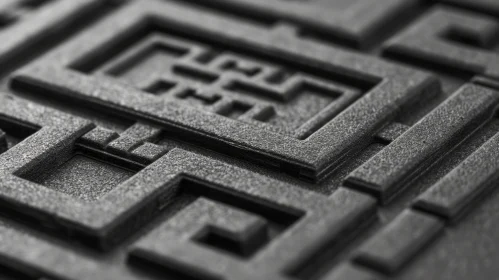 Intriguing 3D Printed Geometric Object in Dark Gray