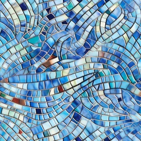 Blue and Green Mosaic Tiles | Mediterranean Inspired Artwork