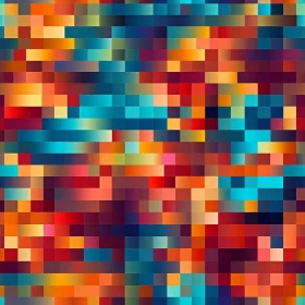 Multicolor Pixel Geometric Pattern