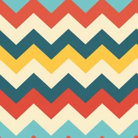 Retro 70s Zigzag Stripes Pattern | Memphis Milano Design