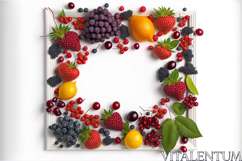 AI ART Colorful and Realistic Fruit Frame | Hyper-Detailed Rendering