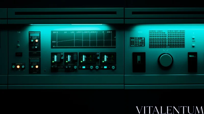 Dark Mysterious Control Panel | Detailed Metal Interface AI Image