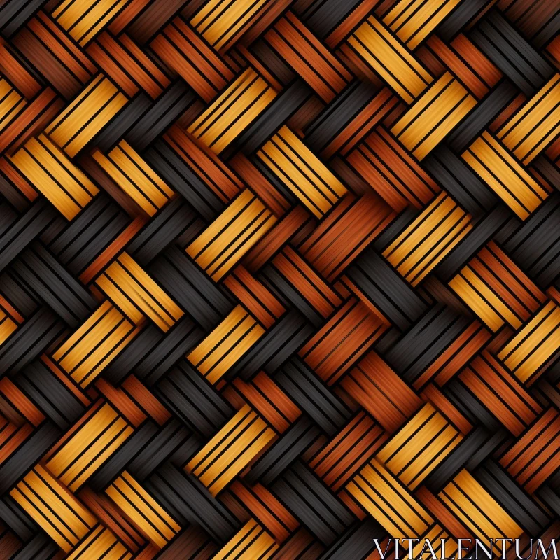 Natural Wood Texture Woven Pattern - Seamless Design AI Image