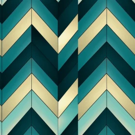 Herringbone Blue Green Stripes Pattern on White Background