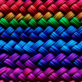 Colorful Rainbow Woven Fabric Pattern