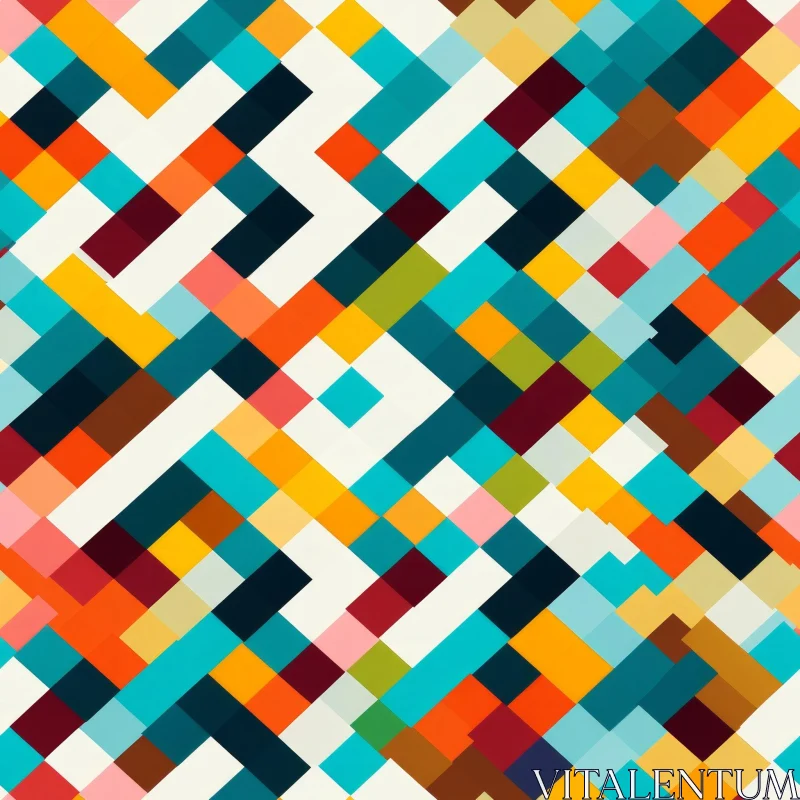 AI ART Colorful Geometric Pattern for Websites and Prints