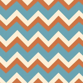 Retro 70s Chevron Pattern on Blue Background