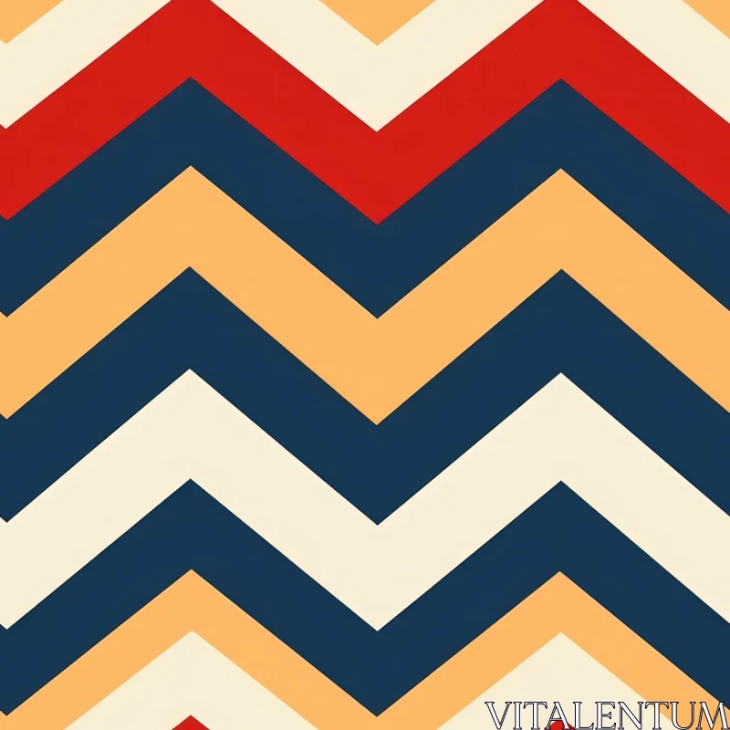 Retro Zigzag Geometric Pattern AI Image