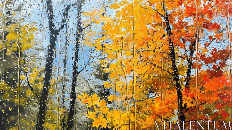 Fall Forest Painting | Serene and Captivating Artwork AI Image