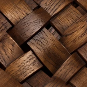 Brown Wicker Basket Texture Close-up