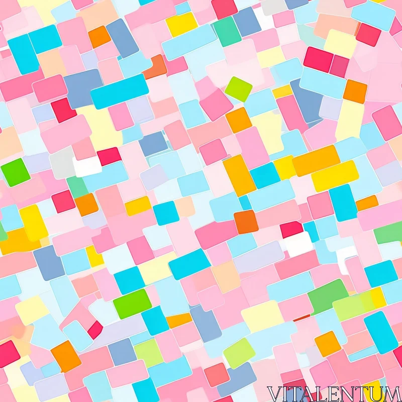 AI ART Colorful Abstract Rectangles Background