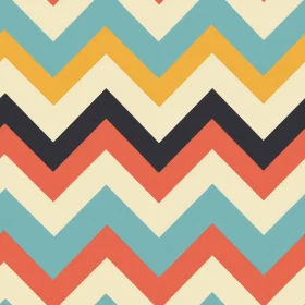 Retro 70s Chevrons Pattern - Seamless Vector Design
