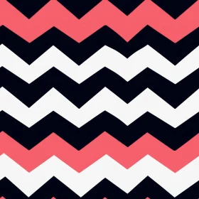 Pink, White, Black Chevrons Seamless Pattern