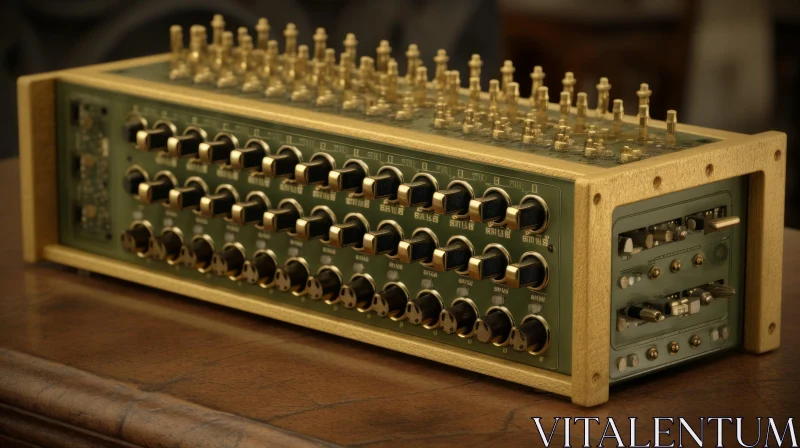 Vintage Audio Equalizer with Knobs and Switches AI Image