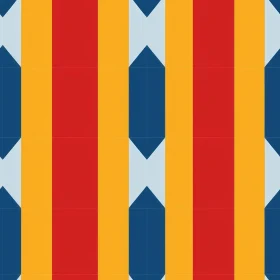 Blue and White Diamond Geometric Pattern on Yellow Background