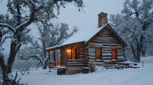 Cozy Wooden Cabin in Snowy Forest | Winter Getaway
