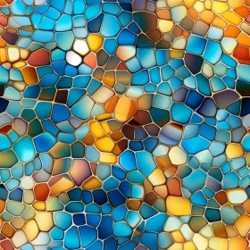 Organic Mosaic Pattern in Blue and Green