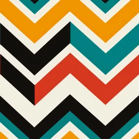 Chevron Geometric Pattern in Bright Colors