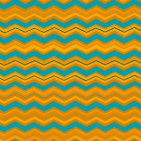 Orange and Blue Chevron Zigzag Pattern on White Background
