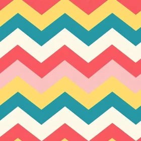 Retro Zig-Zag Stripes Geometric Pattern