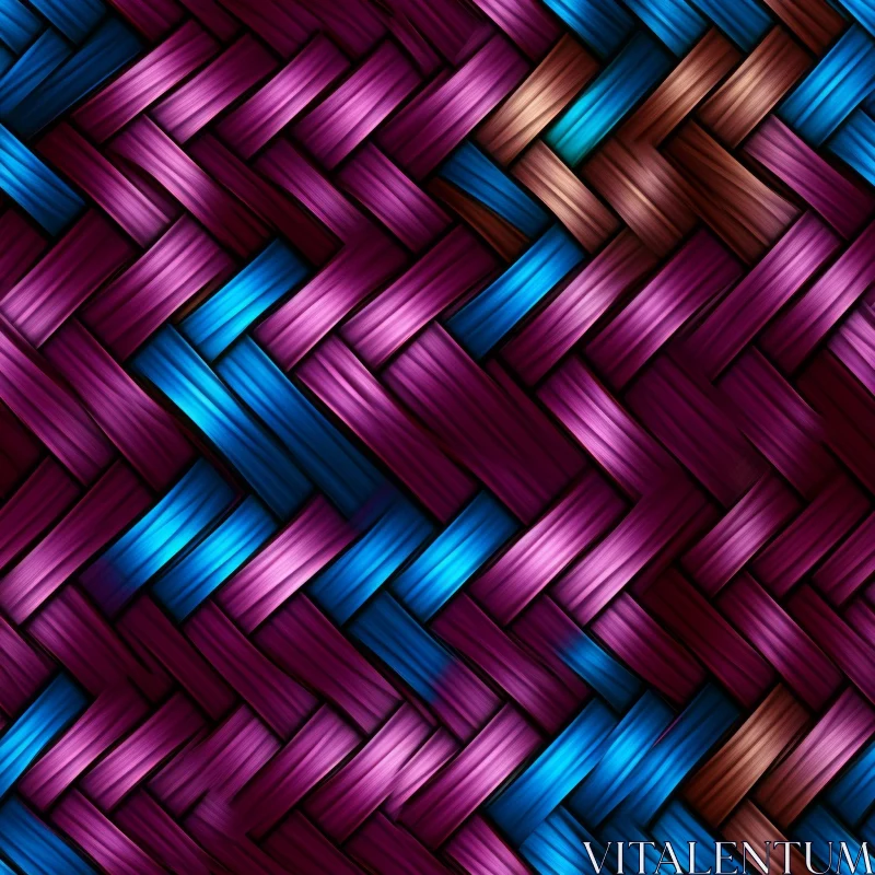 Colorful Basket Weave Pattern - Seamless Design for Backgrounds AI Image