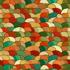 Colorful Round Shapes Abstract Seamless Pattern
