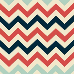 Retro 50s Zig Zag Pattern - Seamless Vector Design