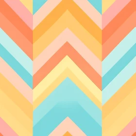 Colorful Chevron Pattern - Pastel Shades of Pink, Blue, Orange, Yellow