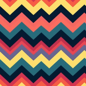 Retro 70s Multi-Colored Chevrons Pattern