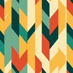 Retro Geometric Pattern in Bold Colors