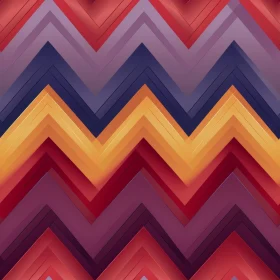 Colorful Zigzag Chevrons Pattern on White Background