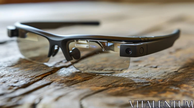 Innovative Black Smart Glasses with Built-In Camera | Stylish and Functional AI Image