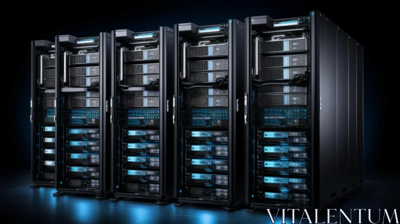 Cutting-Edge Data Center Technology | Server Racks & Servers AI Image