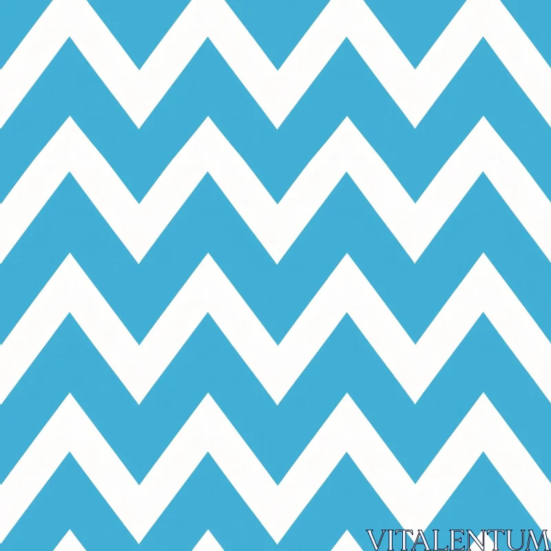 Blue and White Chevron Pattern - Modern Design AI Image