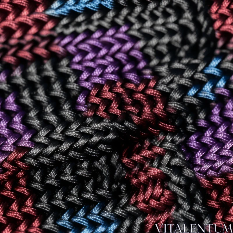 Colorful Geometric Fabric Close-Up AI Image