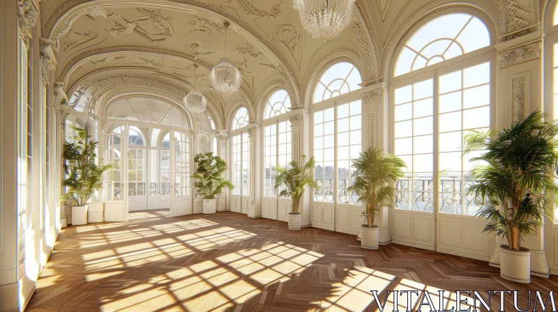 Magnificent Grand Hall: A Captivating 3D Rendering AI Image