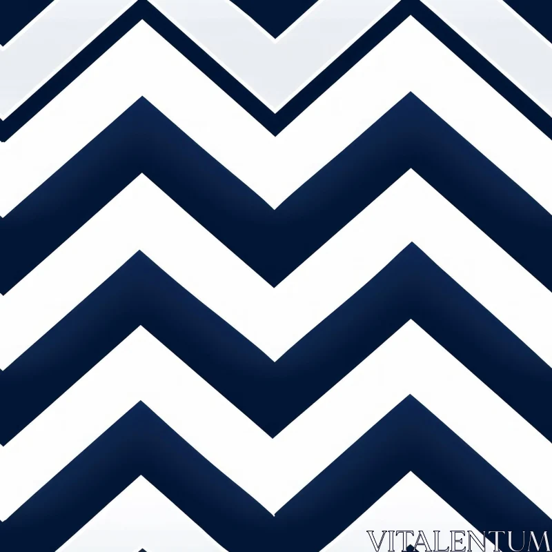 Blue and White Chevron Zigzag Seamless Pattern AI Image
