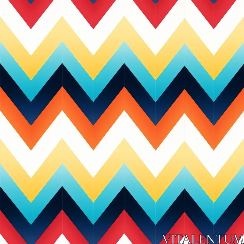 Colorful Chevron Pattern for Fabric and Home Decor AI Image