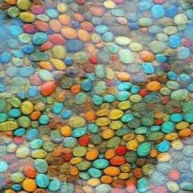 Tranquil Pond Pebbles - Beautiful Water Reflections