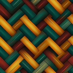 Brown Olive Basket Weave Pattern
