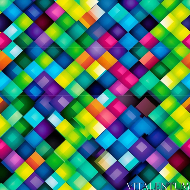 Colorful Geometric Abstract Pattern AI Image